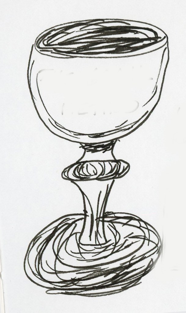 Ink sketch of goblet