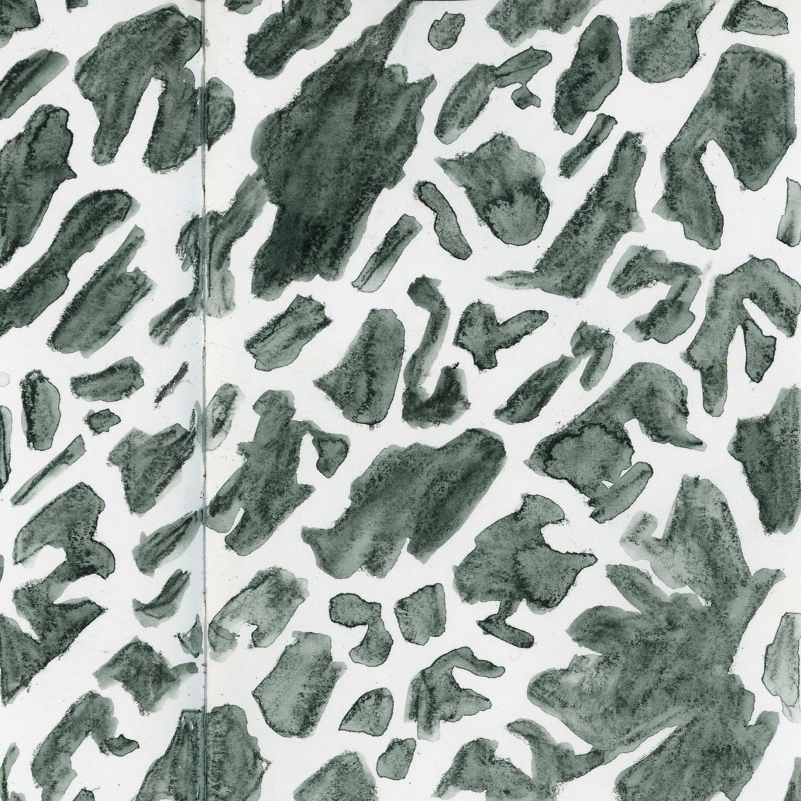 stenciled watercolor abstract